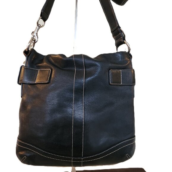Like New Coach Legacy Black Leather Crossbody Bag Purse - Picture 2 of 10